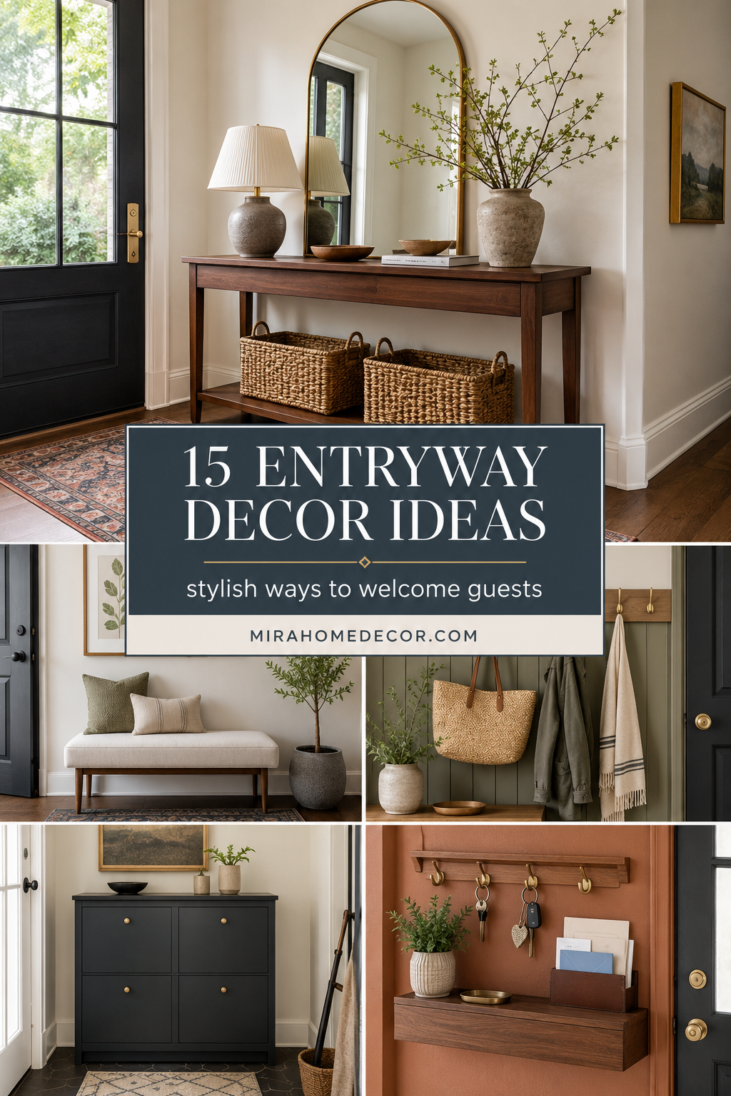 Pinterest pin for entryway decor ideas