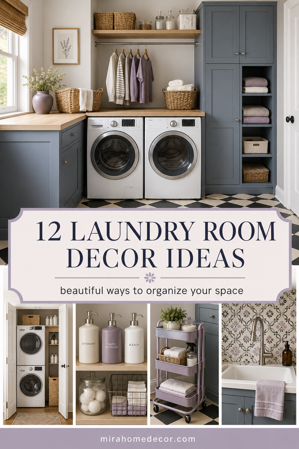 Pinterest pin for laundry room decor ideas