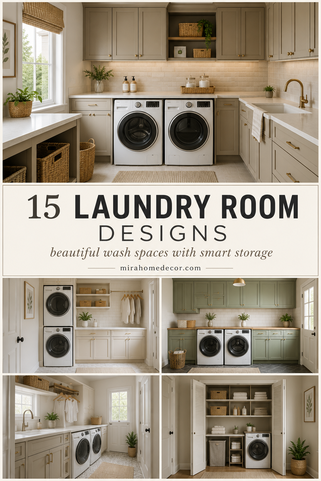 Pinterest pin for laundry room designs